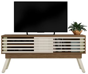 Rack TV 65 Pol 150cm Bancada para Sala Orlin Naturale/Off White M20 - D'Rossi