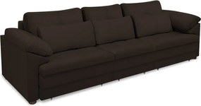 Sofá Retrátil Elétrico Sala de Estar Nolan Bipartido 257cm Conforto Premium em Couro Marrom G58 - Gran Belo