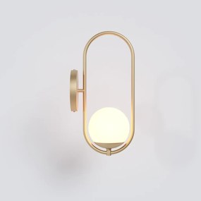 Arandela Elo 12X16X35Cm Aluminio E Globo 01Xg9 - Qimporta Ar2302 (CHAMPANHE)