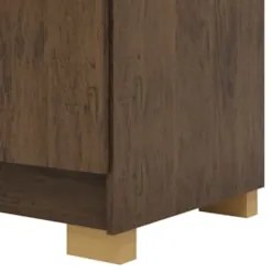 Cômoda Quarto Sapateira 2 Portas 4 Gavetas Lírio Imbuia V02 - Mpozenat