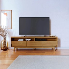 Rack TV 75 Pol 200cm Bancada para Sala Elarin M20 - D'Rossi - Cumaru