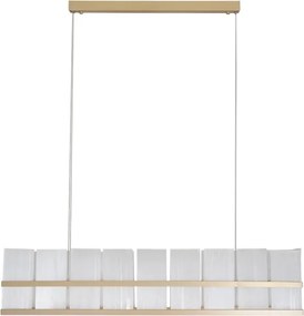 Pendente Led Rocha E Metal Dourado 25W 3000K Lume