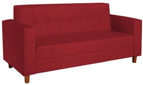 Sofá 2 Lugares Denver Suede Vermelho - ADJ Decor