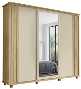Guarda-Roupa Espanha Ripado Cinamomo/Off White – RV Móveis