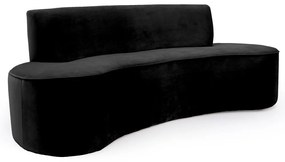 Sofá 4 Lugares Porto D07 230cm para Sala Living Veludo Preto - D'Rossi