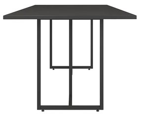 Kit 04 Cadeiras Eiffel Azul Turquesa e 01 Mesa de Jantar 04 Lugares Jade 90 cm Preto Base Metálica Industrial Preto - D'Rossi