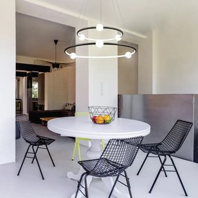 Pendente Nébula Ø87Cm / Ø64Cm Led 80W 3000K Bivolt / Anel Duplo | Bell...