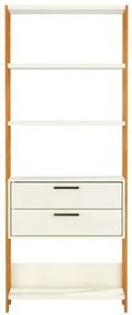 Estante Jade cor Off White com Freijo com 1 Gaveteiro 1,85 MT (ALT) - 59092 Sun House