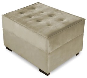 Puff Decorativo Coímbra 60x80 Suede Nude