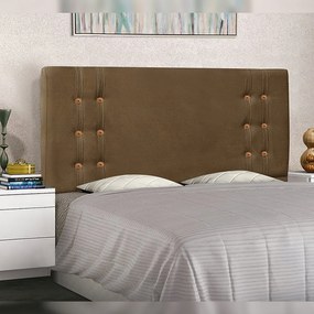 Cabeceira Decorativa 1,40M Kors Suede Caramelo G63 - Gran Belo