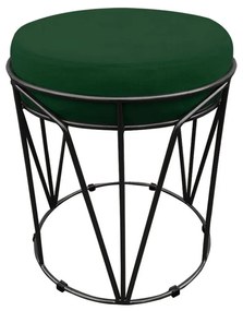 Puff Multiuso com Mesa Babu 2 em 1 Suede Base Preto D'Rossi - Verde