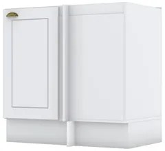 Balcão Canto Reto 84cm 1 Porta 100% MDF Americana Branco HP - Henn
