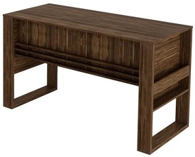 Escrivaninha Mesa de Escritório com Gavetas e Chave Nogal