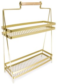 Prateleira Multiuso Estilo Industrial Armada Dourado 30,5 cm - D'Rossi