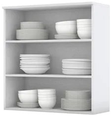 Armário Aéreo 80cm 2 Portas 100% MDF Americana Branco HP - Henn