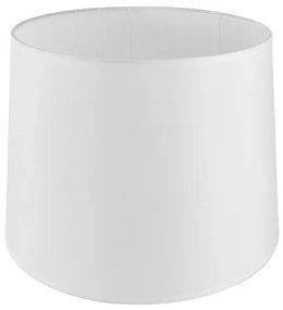 Cupula Para Abajur Tecido Branco Boca Larga 38Cm
