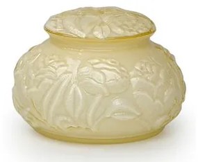 Caixa Flor Âmbar Leitosa Murano Cristais Cadoro