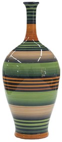 Vaso Garrafa decorativo em Cerâmica Carolina Haveroth – Maruaga Listrada Fosco