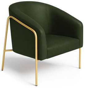 Poltrona Sala Industrial Alta Dourado Stella Sintético PU D03 - D'Rossi - Verde