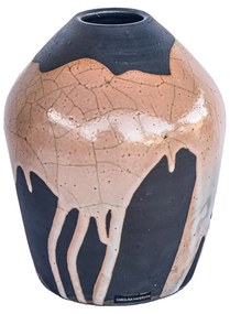 Vaso Reto decorativo de cerâmica 25x16x16 - Raku Alto Brilho Kleiner