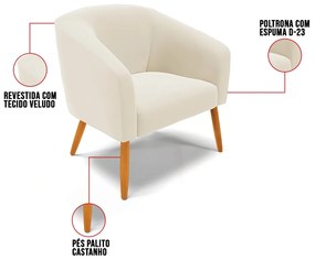 Cadeira Sala de Jantar Pé Palito Castanho kit 2 Stella Sintético D03 - D'Rossi - Amendoa e Verde Pistache