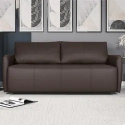 Sofá Living 2 Lugares Sala de Estar 180cm Virtus L07 Couro Marrom Café