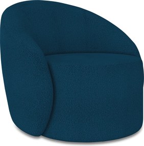 Poltrona Decorativa Orgânica Giratória Lua Bouclê D03 - D'Rossi - Azul