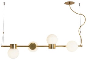 Pendente Sonata 23X84X25Cm 4Xg9 Aluminio E Globo Ø12Cm | Usina 16950/4 (BT - Branco Texturizado, FOSCO)