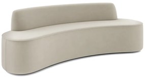 Sofá Decorativo 4 Lugares 260cm Bélgica Curvo Veludo Creme G15 - Gran Belo