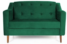 Namoradeira Bruna 1,20 m 2 Lugares Pés Palito Suede Verde Bandeira