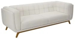 Sofá Living Decorativo 2 Lugares 180cm Bellart Z32 Boucle Branco - Mpo