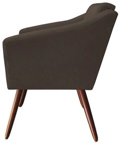 Poltrona San Marino Decorativa Suede Marrom