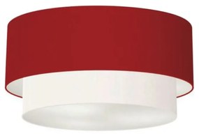 Plafon Para Banheiro Cilíndrico SB-3062 Cúpula Cor Bordo Branco
