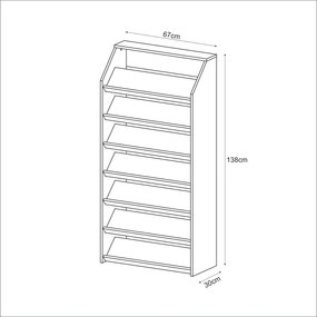 Sapateira Decorativa para Quarto SA3403 MDP Branco G69 - Gran Belo
