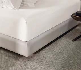 Lençol Avulso C/ Elástico Trussardi Grasso Cetim 300 Fios 100% Algodão Egípcio - Branco - Queen  Branco - Queen