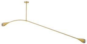 Pendente Jazz Haste Horizontal 175Cm Fixa 11X200X74Cm 2Xe27 - Usina 52... (BT - Branco Texturizado)