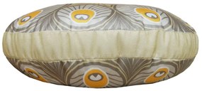 Almofada Redonda Ravi Cheia Mandala em Tons Mostarda 40x40cm - ARI-0306