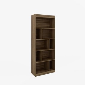 Estante Livreiro 9 Nichos Home Office Escritório Castanho