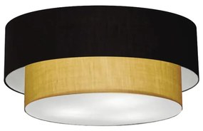 Plafon Para Sala Cilíndrico SL-3021 Cúpula Cor Preto Palha