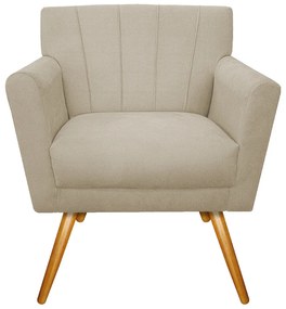 kit 02 Poltronas Laura Palito Mel Suede Bege - ADJ Decor