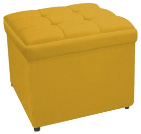 Calçadeira Copenhague 100 cm Solteiro Suede Amarelo - ADJ Decor
