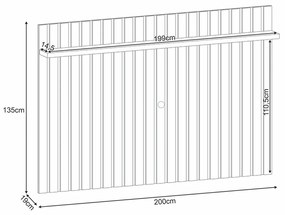 Painel Suspenso Decorativo Link 2.0 Ripado Cinamomo G26 - HB Móveis