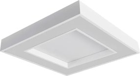 Plafon Led De Sobrepor Quadrado Branco 33,6w 3000k New Chess