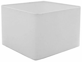 Cúpula em tecido quadrada abajur luminária cp-4077 30/50x50cm branco