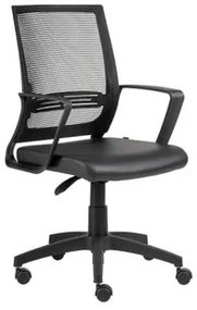 Cadeira de Escritório Giratória Stay Encosto em Tela Universal Base Nylon Preta Roal