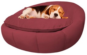Cama Pet Ariel para Cães e Gatos Almofadada Veludo Cores - Bordô