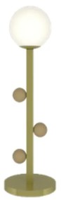 Abajur Graça Ø15X50Cm 01Xg9 Globo 12Cm - Usina 90030/1 (CB-M - Cobre Metálico, Cristal (Transparente))