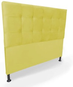 Cabeceira Cama Box Solteiro 90cm Maya Suede Amarelo - Sheep Estofados - Amarelo