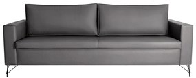 Sofá Decorativo 2 Lugares 210 CM Denmark Veludo Cinza Com Pés Preto G62 - Gran Belo