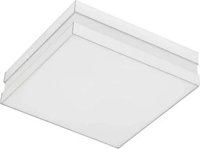 Plafon Sobrepor Alumínio Acrílico Branco Espelhado 26cm